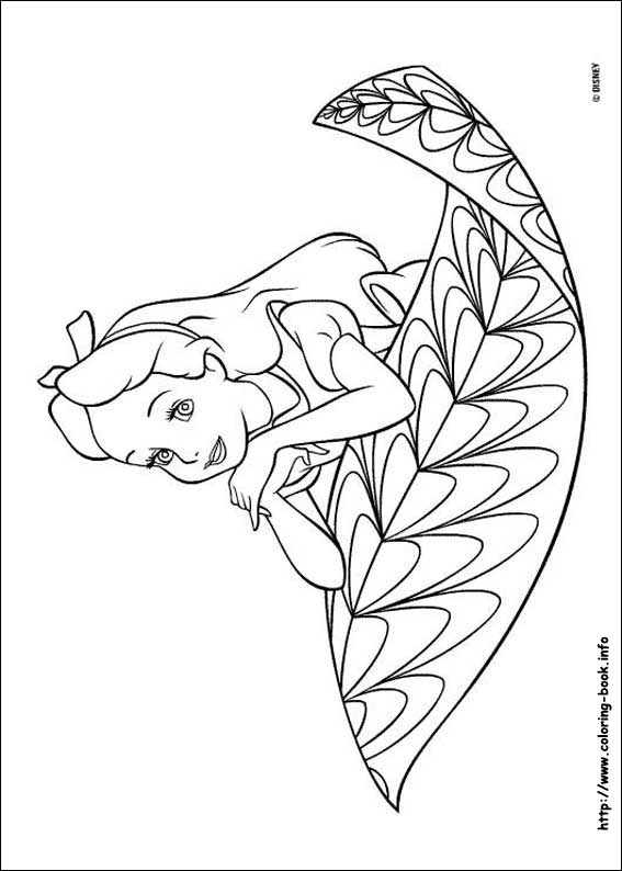 Alice in Wonderland coloring picture